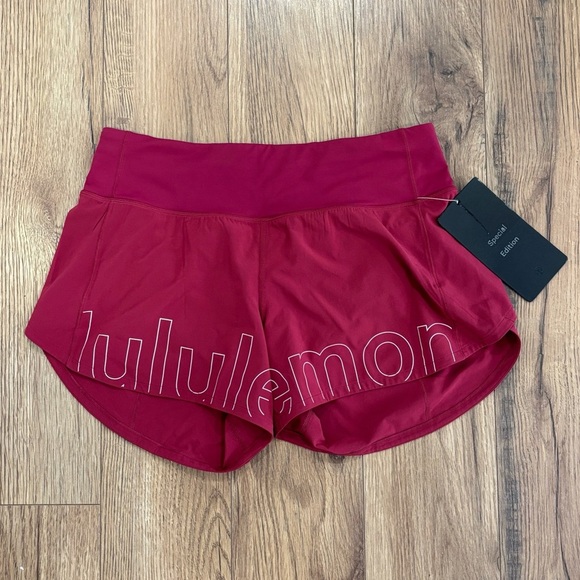 NWT Lululemon Speed Up Mid Rise Shorts *Graphic 4" Size 6 Special Edition - Picture 1 of 8